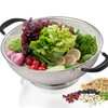 5 Qt Colander 18/8 Stainless Steel Colander Silicone Handle Easy