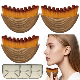 3 Pack Lymphatic Contour Face Brush, Lymphatic Drainage Contour Face Brush Massager with Prtective Case, Fit The Skin Precisely
