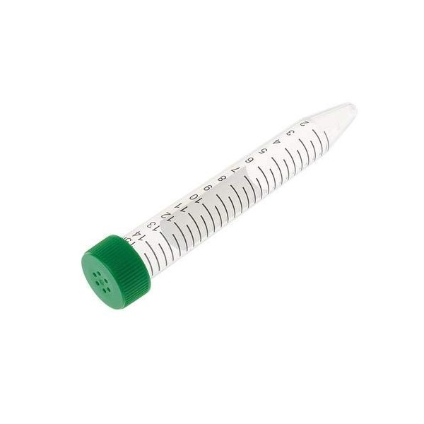 Celltreat 229472 Polypropylene Bio-Reaction Tube, Sterile, 15mL Volume, Foam Rack