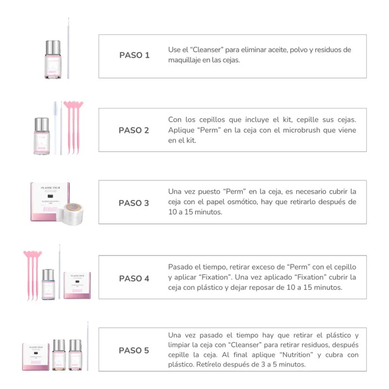 Kit Planchado De Cejas Profesional Areum Lashy & Browns