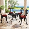 Outsunny Outdoor Bistro Chair Cushions Set of 4 with Machine
