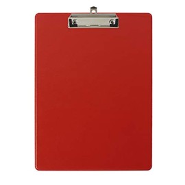 Exacompta 19295E Clipboard Pocket Clip Made in Germany with Sturdy Cardboard Core and Plastic Cover for DIN A4 with Pocket on Spine Red Ideal for Inventory and Warehouse Management