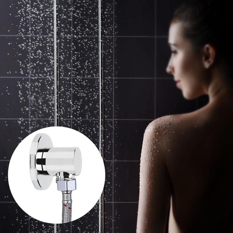 Copper Wall-Mounted Shower Hose Connector Wall Elbow Bathroom Accessories G1/2in