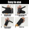 1 Pair of Black Wrist Guards, Sports Protective Gear, Adjustable