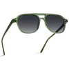 WearMe Pro Polarized Aviator Classic Double Bridge Women's Sunglasses (Emerald