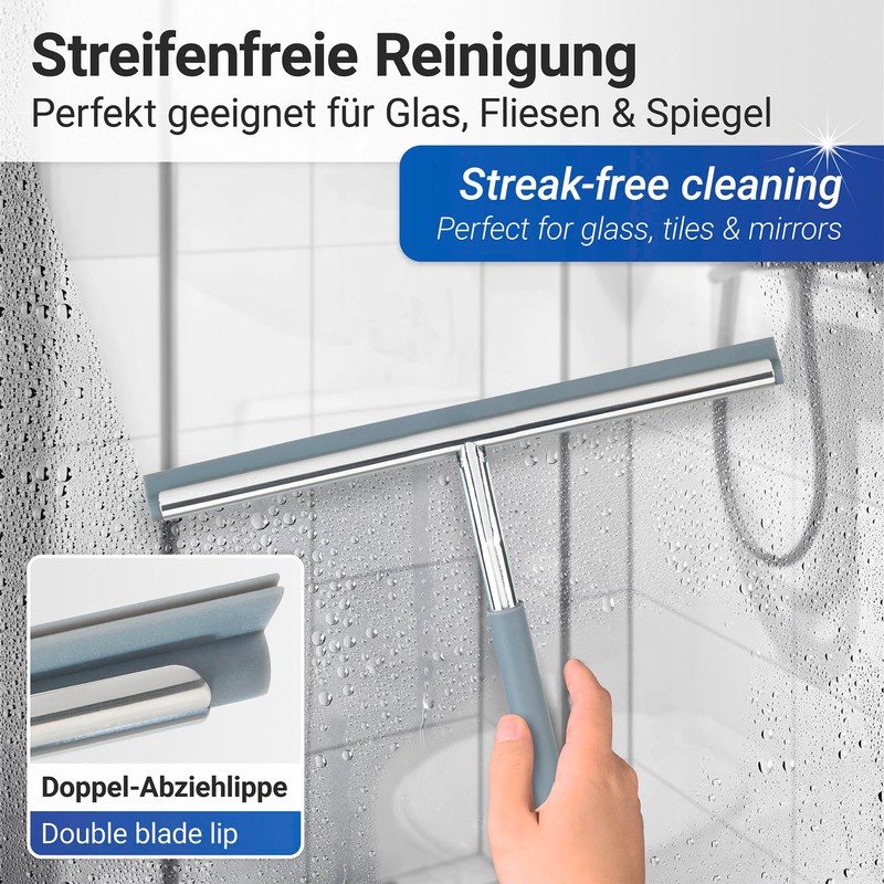 Wenko Cave 21305100 Bathroom Squeegee, 26 x 8.5 x 31