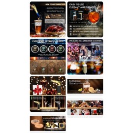 Unbranded Luxury Cocktail Smoker Kit with Torch and 4 Flavors Wood Chips Perfect Gift