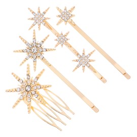 WOONEKY Chic Rhinestone Hair Clips Pcs Girls Hair Barrettes Hairpin Headdress Decor Stylish for Women