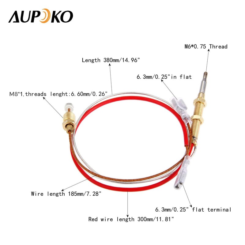 Aupoko Patio Heater Thermocouple, Outdoor Propane Gas Patio Heater Replacement