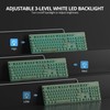 iRoboosta Full Size Blue Backlit Membrane Keyboard, 104 Keys Green