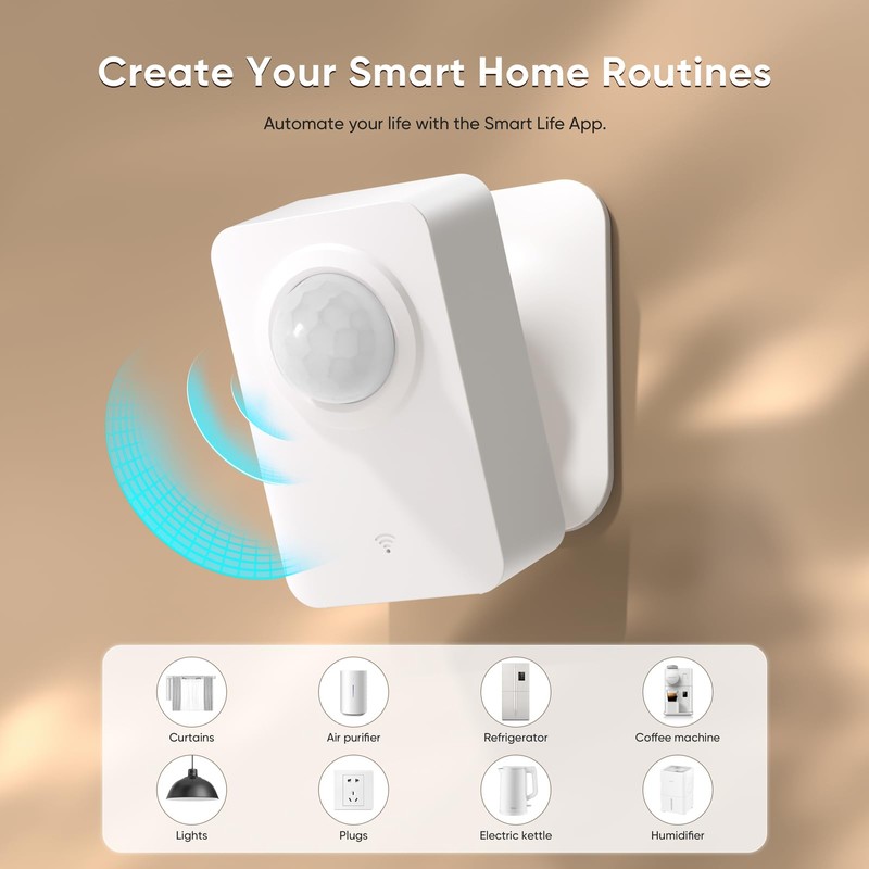 WiFi Motion Sensor for Home Security, Smart PIR Motion Detector