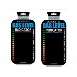 2Pcs Black Practical Propane Butane LPG Fuel Gas Tank Level Indicator, Magnetic Gauge Bottle Grill Connectors and Hoses, Outdoor Cooking Replacement Parts