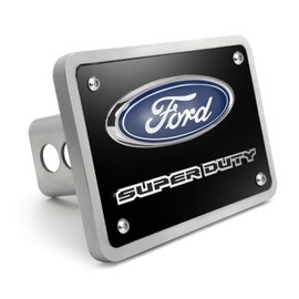 iPick Image Made for Ford Super-Duty 3D Logo Black 3/8" Thick Solid Billet Aluminum Tow Hitch Cover