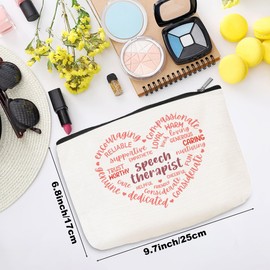 Motivational Speech Therapy Gifts Speech Pathologist Gifts Makeup Bag Gifts for Speech Therapists Cosmetic Bag SLP Gifts Birthday Christmas Thank You Gift for Women Speech Language Pathology Sister