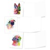 Funky Rainbow Dogs: 20 Assorted Blank All Occasions Notecards Featuring