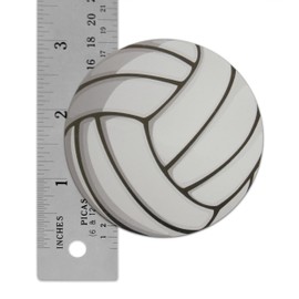 Novel Merk Sports Ball Vinyl Stickers - 3” Round Individual Decals for Laptop, Water Bottle, Party Favors, & Decor - Waterproof (Volleyball 1 Pack)