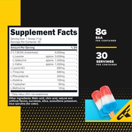 Primaforce- "Polvo Eaa (30 Porciones, Sabor Rocket Pop) Aminoácidos Esenciales para Pre/intra Entrenamiento y Reco, Primaforce, NUTRITIONAL_SUPPLEMENT