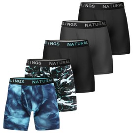 Natural Feelings Mens Underwear Polyester Boxer Briefs for Men Pack Stretch Performance Quick Dry Sports Underwear
