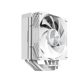 MARS GAMING MCPU-X5, CPU Cooler 280W TDP, 5x New Generation HCT Heatpipes, PWM Fan SI Extreme-Silent 120 mm, Hyperbalanced Copper Core, Universal Intel and AMD Compatibility, White