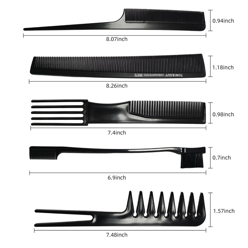 1st Choice 12 Pieces Hair Styling Comb Set Professional Styling