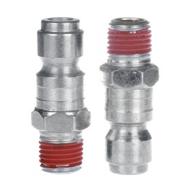 WYNNsky Automotive Air Plug Set, 3/8 Inch Body Size, 1/4 Inch NPT Male Threads Size, 2 Pieces Steel Air Compressor Accessories Fittings