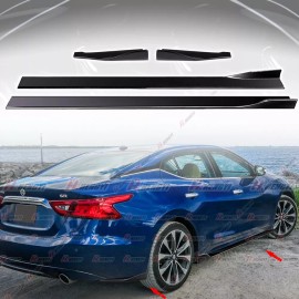 ZTT For 2016-2018 Nissan Maxima GT-Style Painted Black Side Skirt Rear Side Splitter
