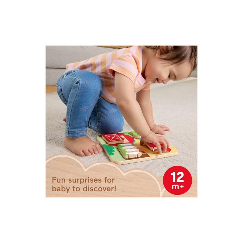Fisher-Price Juguete para Bebés Tablero Animalitos de Madera para bebés