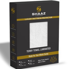 Shaaz Threads Waterproof Mattress Protector – Full – Soft & Noiseless Terry Cotton Cover – Cooling, Breathable – Deep Pocket with 360° Elastic – Machine Washable – Kids, Pets & Light Sleepers