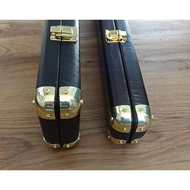 Nickel Plated Leather Cue Case Corner Protectors (rounded corners)