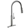 Lavatrum Kitchen Sink Faucets Brushed Gold, High-Arc Single Handle Kitchen