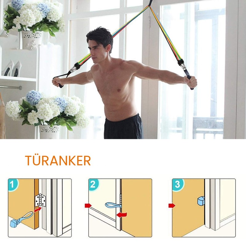 AGM Resistance Bands Set, Exercise Rubber Bands with Handles for