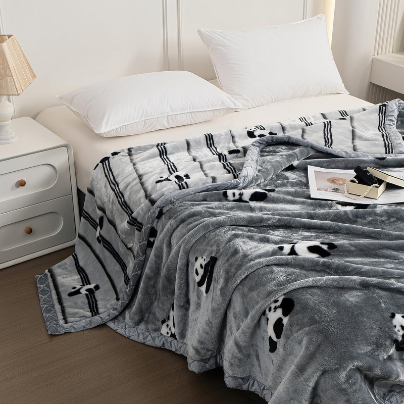 LGYKUMEG Heavy Korean Mink Blanket 71"X87", Fleece Plush Blanket for