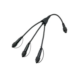 LEDZEIT - Professional Series - 3-Way Y-Splitter Connector Cable, Black, Outdoor and Indoor, Waterproof IP67, Only Compatible with LEDZEIT Professional Series