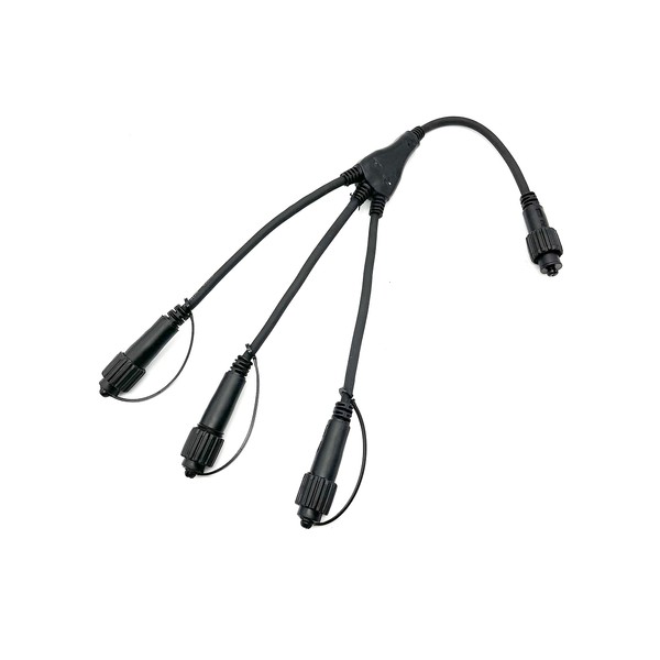 LEDZEIT - Professional Series - 3-Way Y-Splitter Connector Cable, Black,