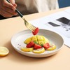 Soptalles 9 Inches Wheat Straw Plates, 2Pcs Unbreakable Dinner Plates,