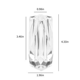 Kitcom Flower/Bud Crystal Vase Decorative Vases for Home, Wedding, Christmas, Outline Dimensions W2''xH4.3'', Clear with Gift Box