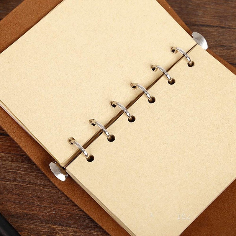Powertool Notebook Loose Leaf Leather Cover Lined Wirebound Journal Writing