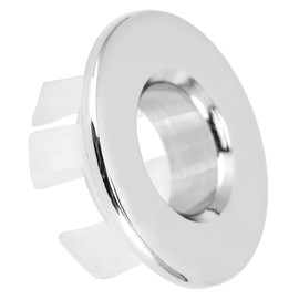 Anillo Embellecedor de Desbordamiento para Fregadero de Baño, Cubierta de Inserción de Orificio Redondo, anillos de desbordamiento para baño, cocina, lavabo, cubierta de desbordamiento (plata)