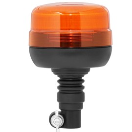 AGRISHOP 12V/24V LED Truck DIN Flexible Flash Light 39LED 19W Single Flashing, Double Flashing, Rotation Orange LED Amber Warning Light, Car Warning Light, CE R10 R65 TA1 for Forklift Tractor