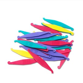 SNAWOP Dental Elastic Placers Orthodontic Braces Rubber Bands Plastic Hooks (Multi Color 25PCS)