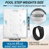 2PCS Swimming Pool Ladder Weights, HDPE Swimming Pool Step Weights