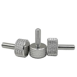M6 Knurled Thumb Screws, Aluminium Alloy, Oxidation Anodizing Surface, Adjustment Screw s, Computer Screws, 12 Pieces, Multi-Colour (M6 x 12 mm, Silver)