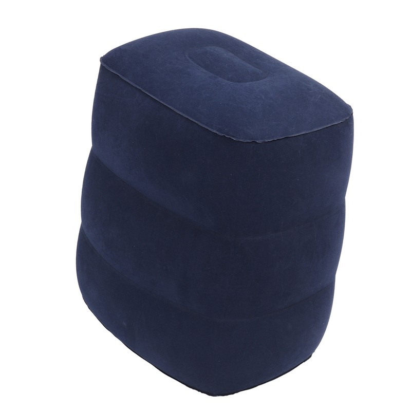 Inflatable Foot Rest Double Valve Blue PVC Flocking Washable Inflatable