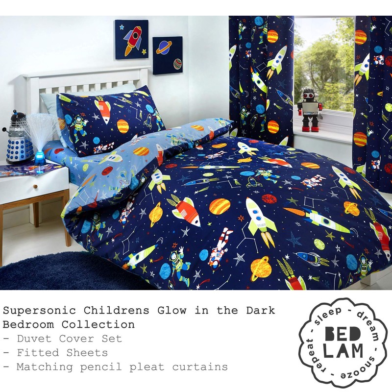 Bedlam - Supersonic - Glow In The Dark Duvet Cover