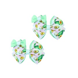 Baby Avocado Headband Bow Girls Avocado Hair Clips Pin Avocado Pinwheel Bows BBG21 (Hair Clips-B)