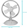AntilaTech Quiet 2-Speed USB Desktop Mini Fan with Suction Cup-Study/Office/Travel