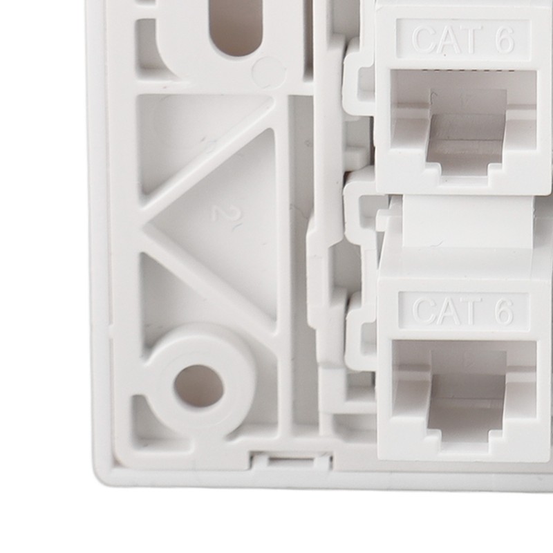 6 Port Cat 6 Ethernet Wall Plate Removable Female to