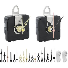 JRSHIRLEYLTD 2 Pieces Clock Movement Wall Miniature Clock Movements Clock Replacement Parts with 6 Hands Set for DIY Repair Parts Replacement