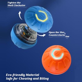 AWHXJLY Interactive Dog Toys Dog Ball,Self-Rolling Dog Ball,Automatic Bouncing Ball for Dogs,Electric Dog Ball Toy,Durable Motion Activated Automatic Rolling Ball Toys for Dogs (Orange)