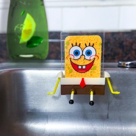 GRACE JJ Bob Sponge Holder, Kitchen Cute Sink Draining, Sponge Bob Holder Cartoon Cleaning